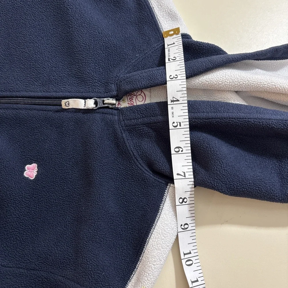 VTG Aeropostale Full‎ Zip Hoodie Women's Sz S Blue Fleece Lined Butterfly Y2K